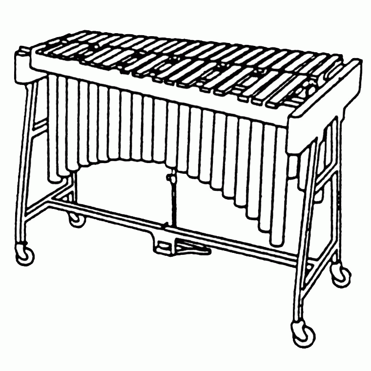 Xylophone Coloring Page - AZ Coloring Pages