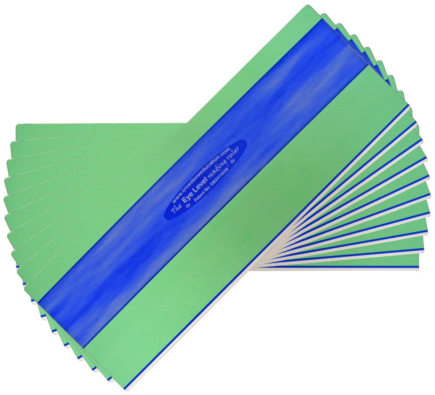 10 x Grass Green Plain Reading rulers [Office Product] - Reading ...