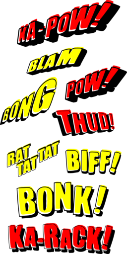 Vintage Comic Book Sound Effects Clipart Royalty ...