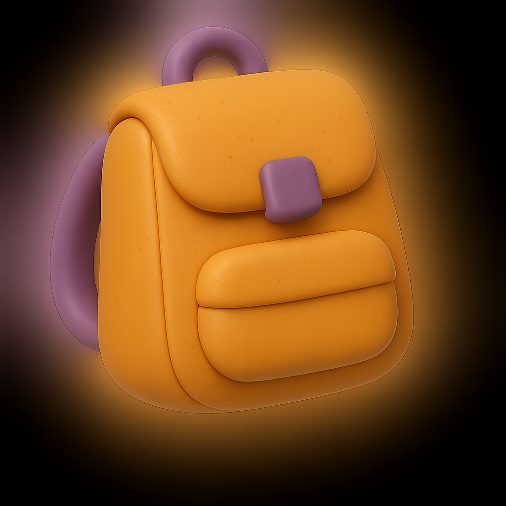 Orange School Backpack