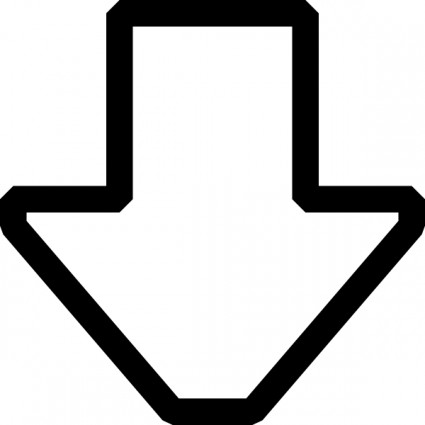 Arrow-down-blue clip art Free Vector