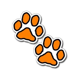 Orange And Black Paw Print - ClipArt Best