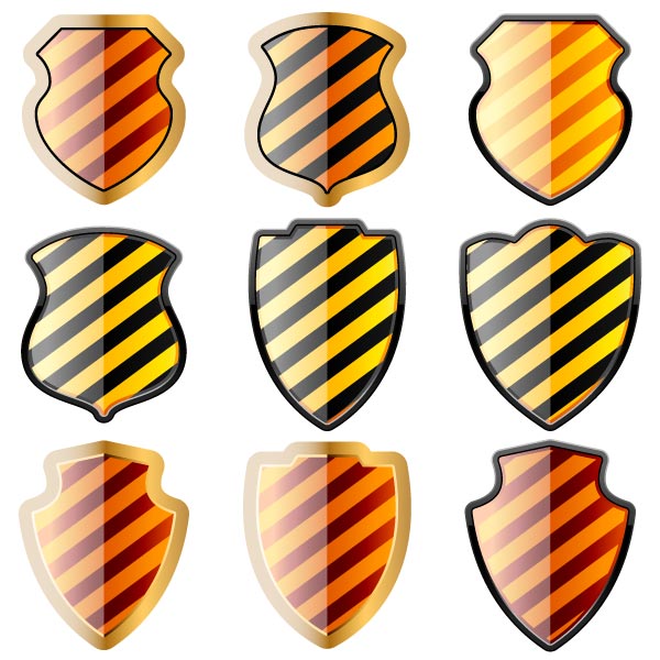 Free Vector Glossy Shield | Download Free Vector Art