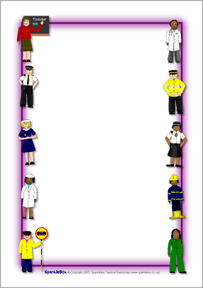 People who help us A4 page borders (SB3882) - SparkleBox