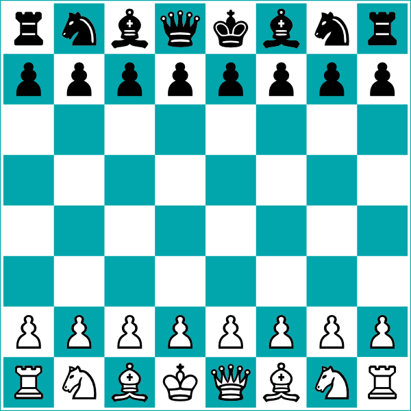 Chess Board And Pieces Clip Art - vector clip art ...