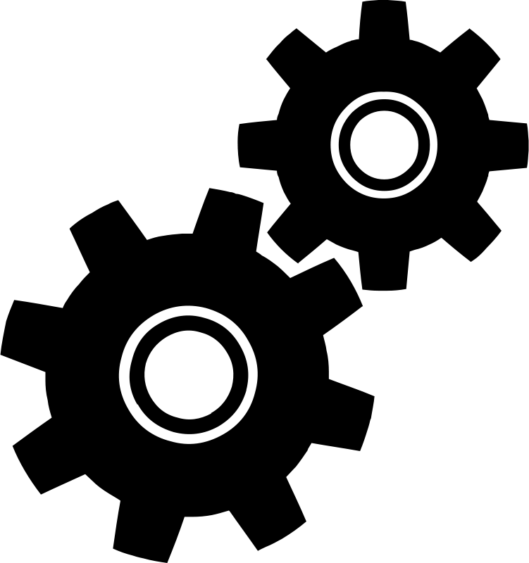 Clipart - Black cogwheels
