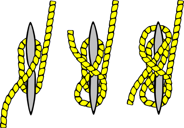 Knot Illustration (cleat Hitch) clip art Free Vector