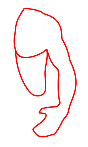 Drawing a cartoon arm
