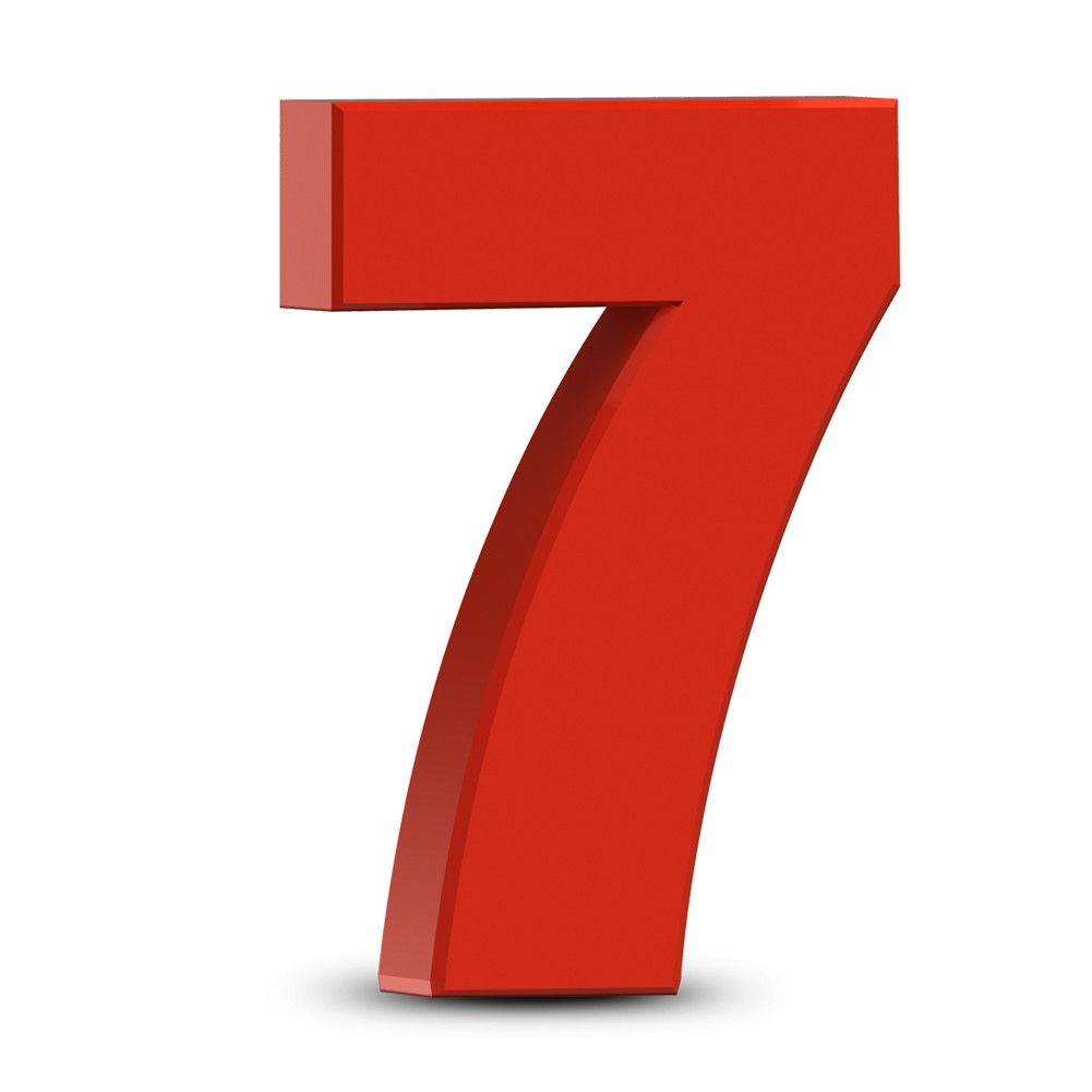 Red number seven