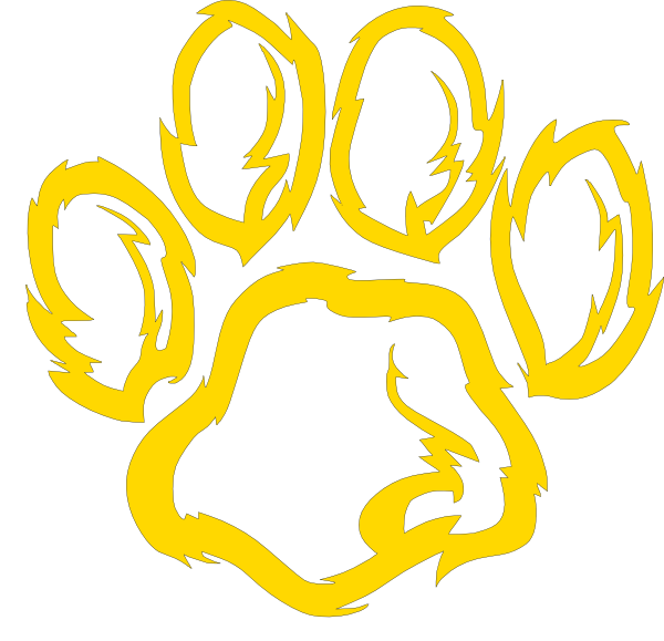 Wildcat Paw Golden clip art - vector clip art online, royalty free ...