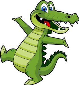 Cartoon Alligator Clip Art - Cute Alligator Mascot ...