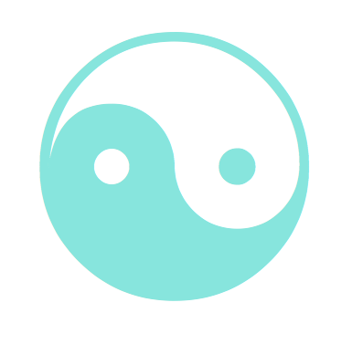 blue turquoise yin yang fifty-