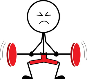 Weightlifter Clipart Image - Clip art Illustration of a Stick ...
