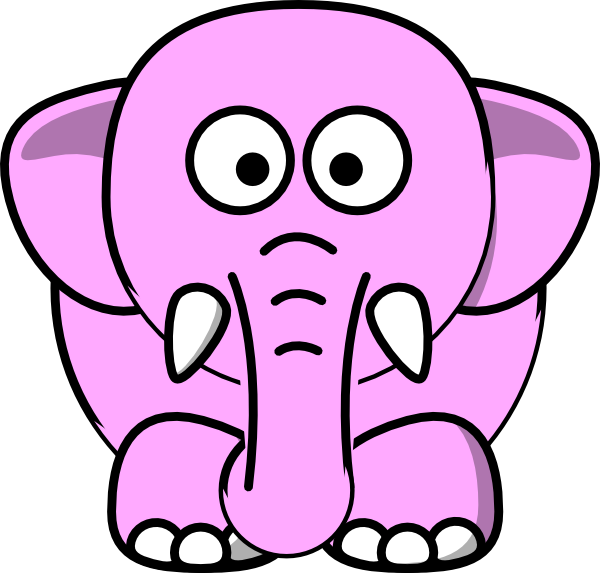 Pink Elephant Clip Art - vector clip art online ...
