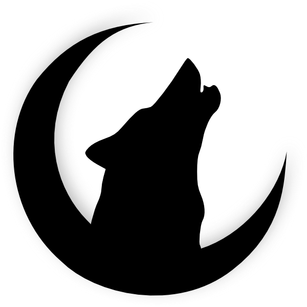 Wolf Howling With Moon Clip Art - vector clip art ...