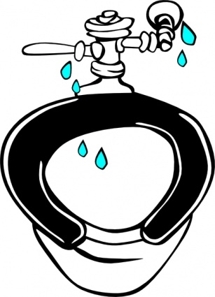 Leaking Toilet clip art vector, free vector images