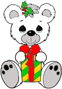Christmas teddy bear clip art