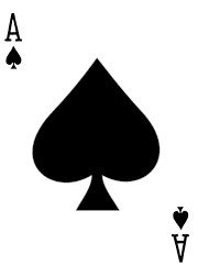 Playing Cards-Ace of Spades Pack of 12 Small Gift Tags 7cm x 4.5cm ...