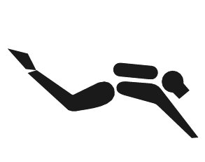 Scuba Diver Black Clipart