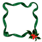 Christmas ribbon border clip art free