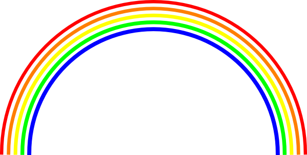 Rainbow Outline Clipart