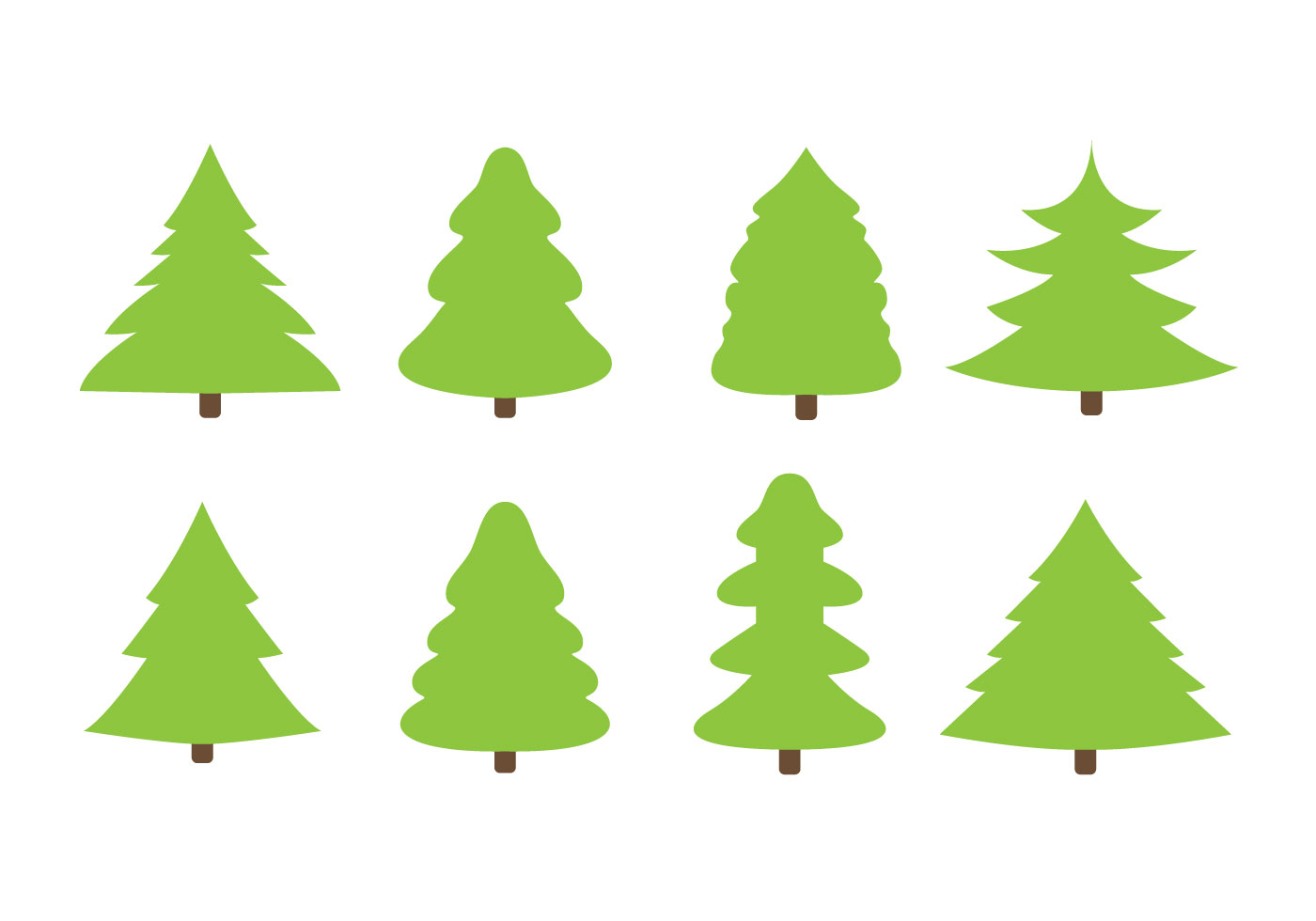 Christmas Tree Silhouette Vectors - Download Free Vector Art ...