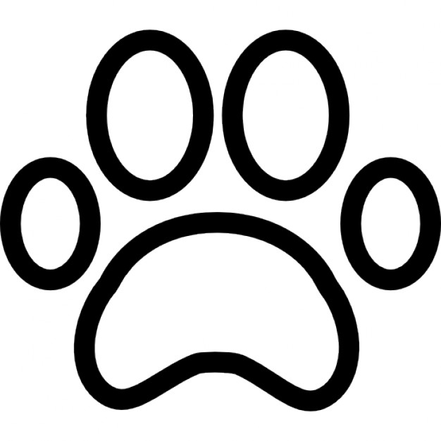Paw print outline Icons | Free Download