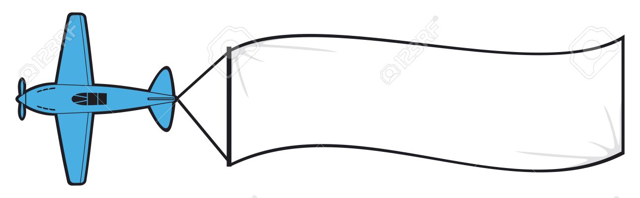 Free clipart airplane banner