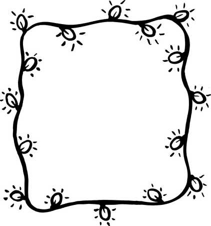 christmas light border clip art black and white - - Yahoo Image ...