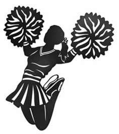 Cheerleader clipart pom poms