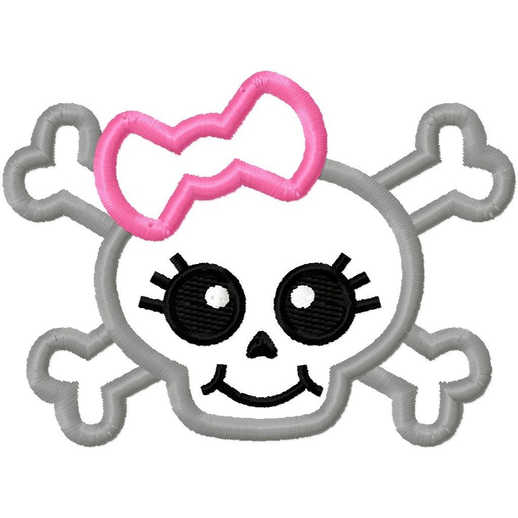 Girly Skull And Crossbones Clipart