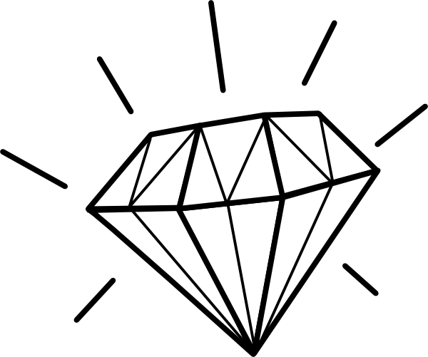 Cartoon Diamond Outline - ClipArt Best