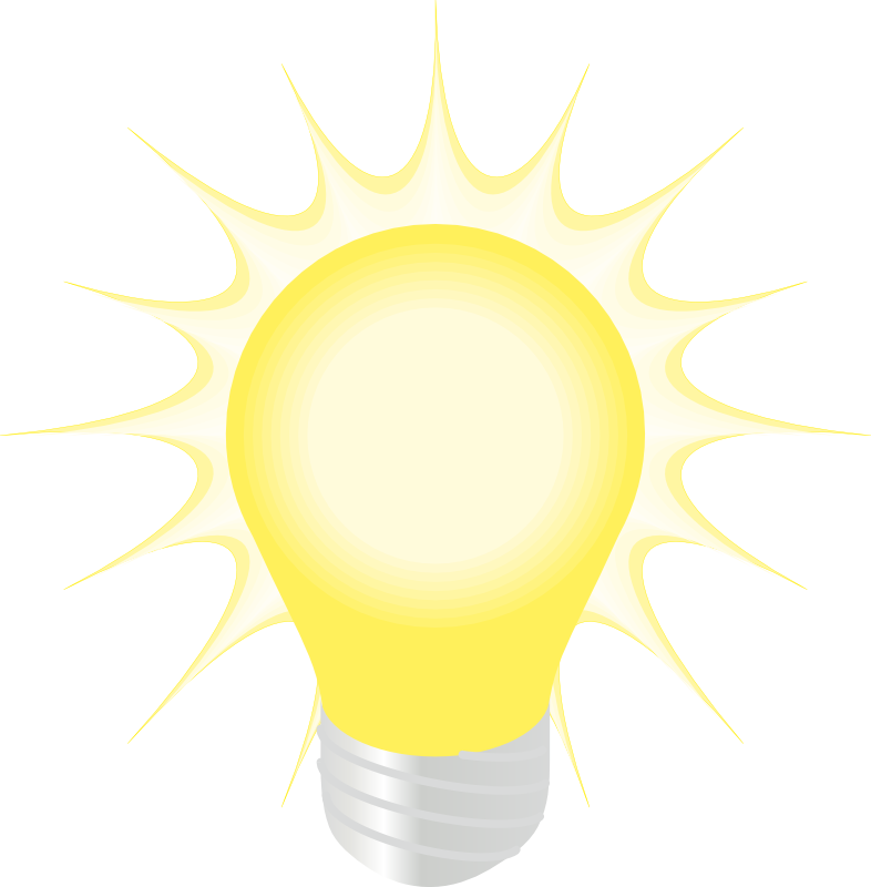Bright light bulb clipart