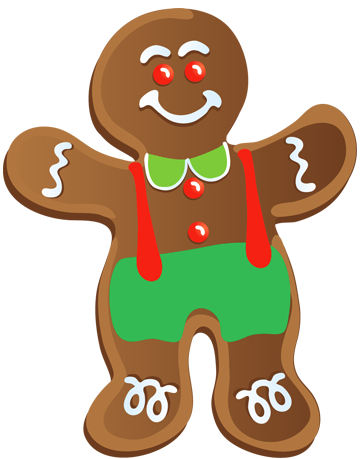 The gingerbread man clipart