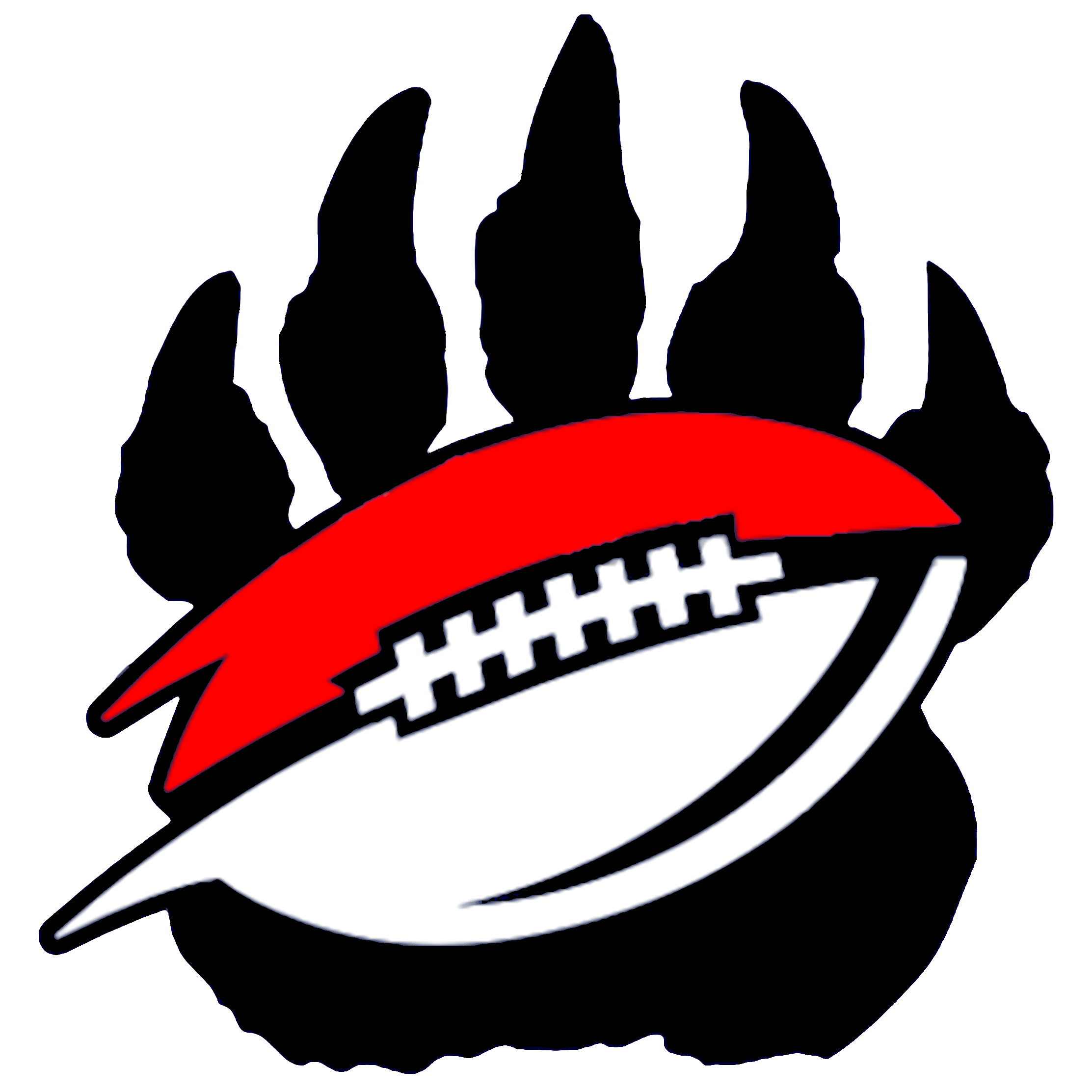 Image of Bear Claw Clipart #4284, Bear Paw And Football Black Free ...