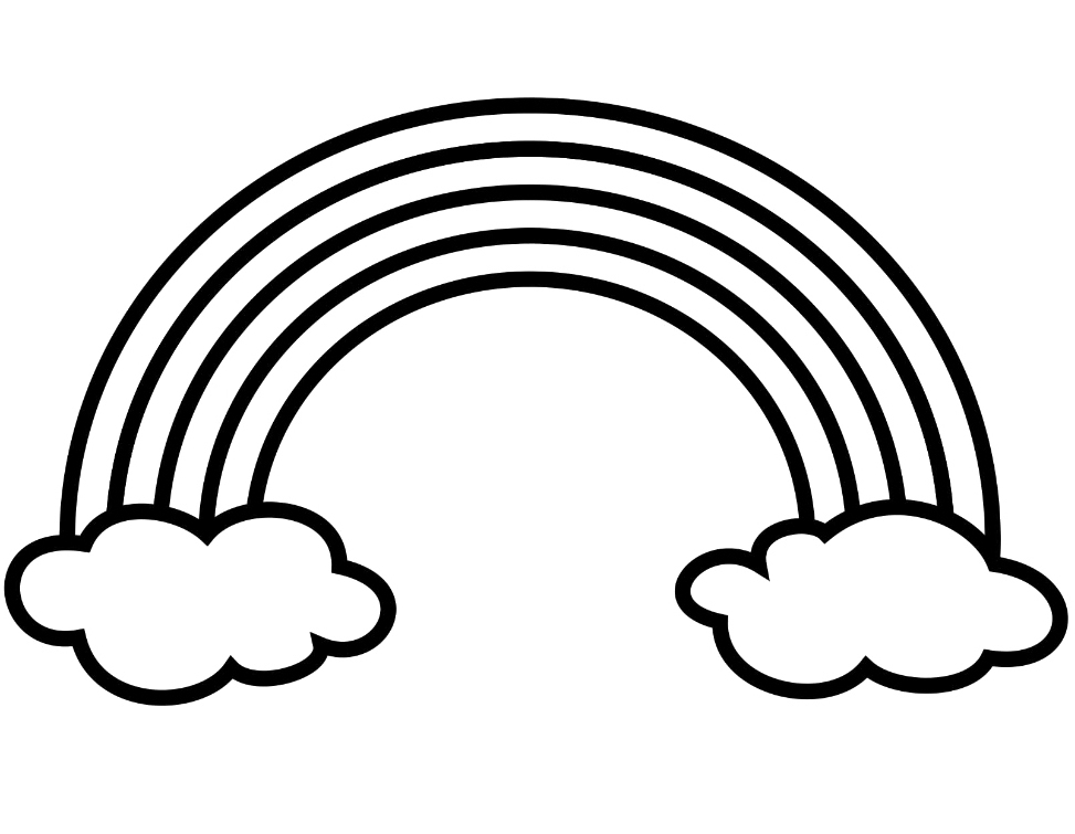 Rainbow black and white rainbow clip art to download 3