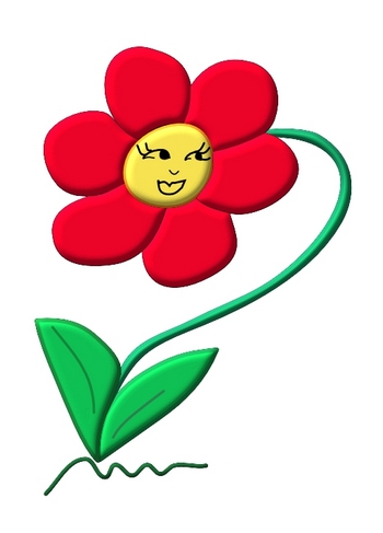 Red flower clip art | Pippi's clipart