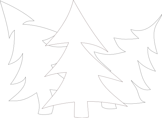 Xmas Christmas Tree 116 Black White Line Art Flower Flora xochi ...