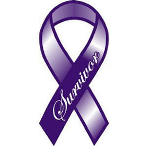 Purple Survivor - Ribbon Magnet - Polyvore