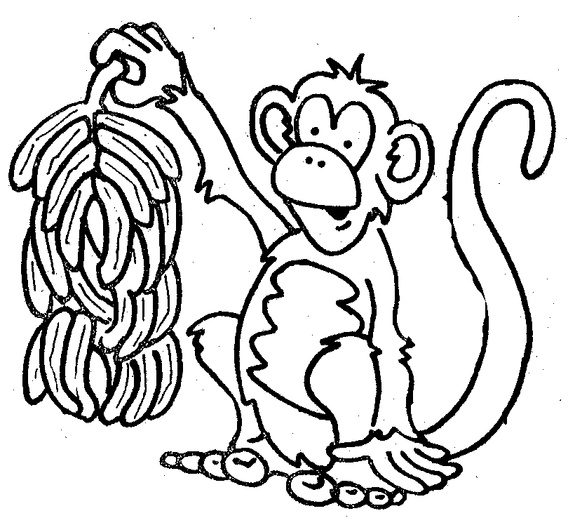 Monkey Clip Art Black And White - Free Clipart Images