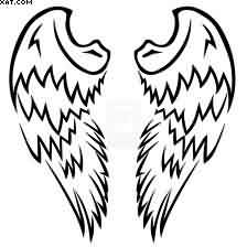 Sweet And Simple Tribal Sacred Heart With Angel Wings Tattoos ...