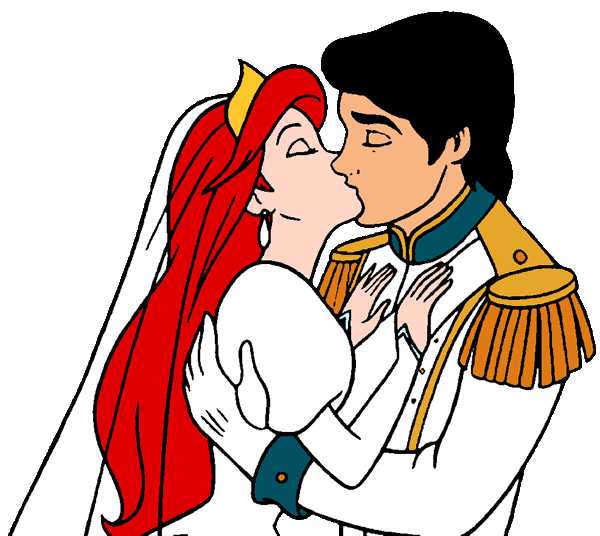 Ariel and Prince Eric's Wedding Kiss | Disney | Pinterest