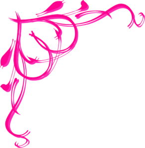 Pink heart clipart border