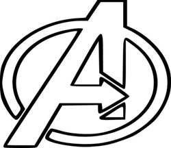 Marvel Black And White Clipart