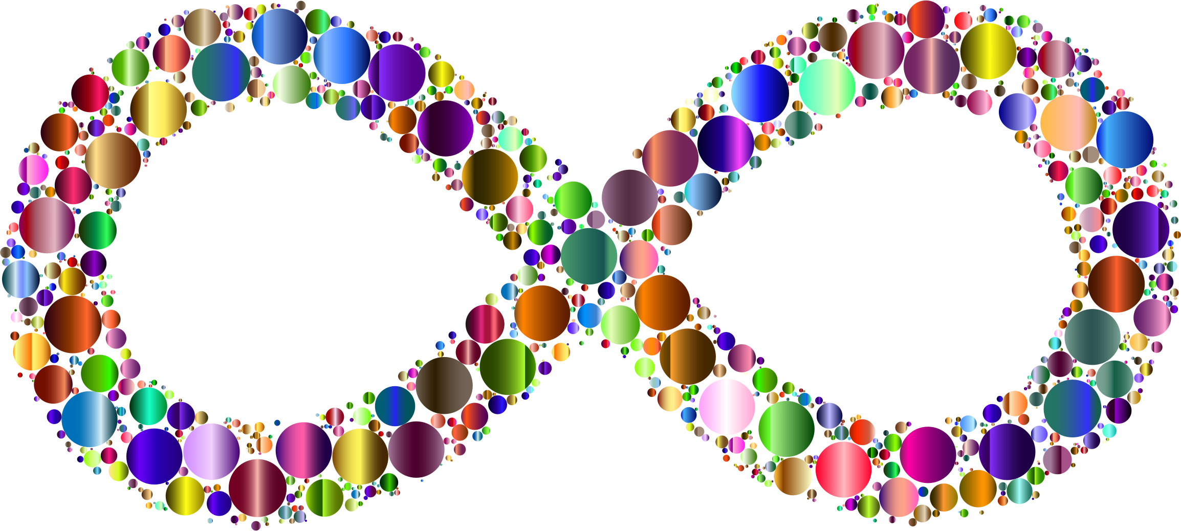 Clipart - Prismatic Infinity Symbol Circles 3