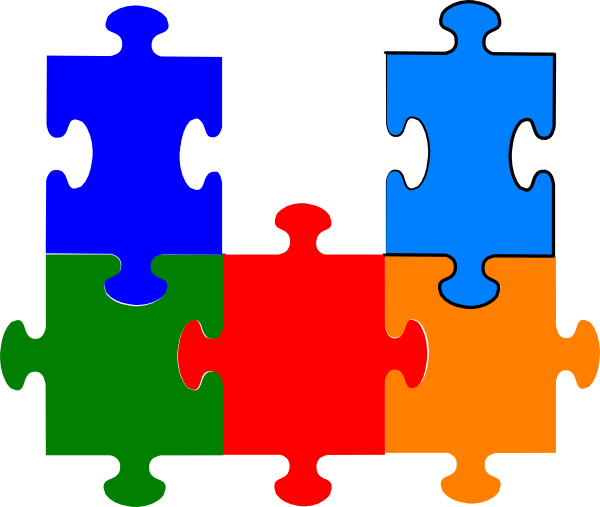 Jigsaw Puzzle 6 Pieces Clip Art - vector clip art ...