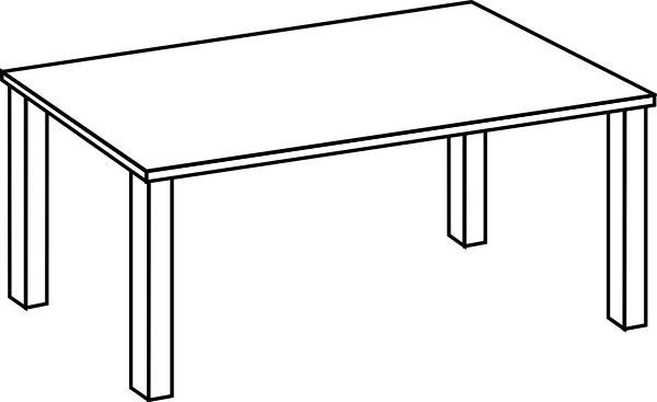 Table Line Art clip art - vector clip art online, royalty free ...