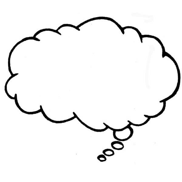 Thought Cloud Rubber Stamp - Sku: F489