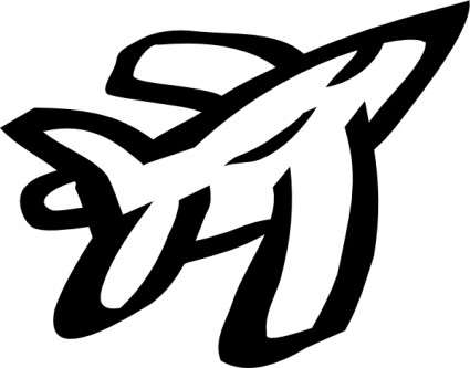 Airplane clip art Vector clip art - Free vector for free download