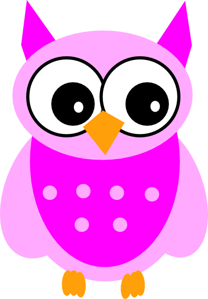 Cute Pink Owl clip art - vector clip art online, royalty free ...